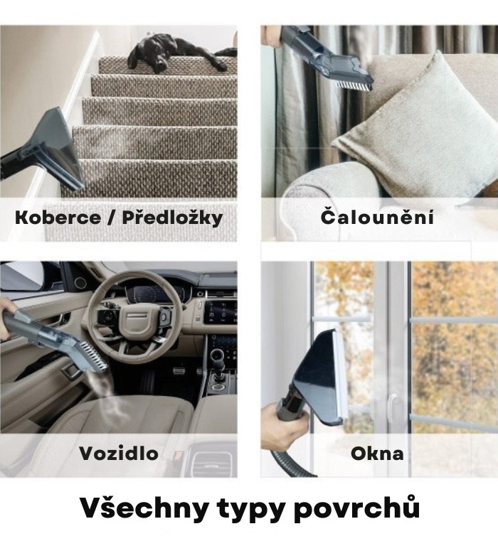 CleanMaxx čistič koberců a čalounění s párou TAN-7614 4